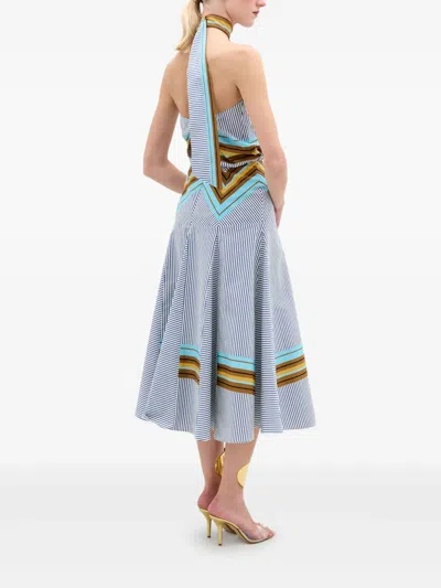 Silvia Tcherassi Elara Midi Dress In Blue