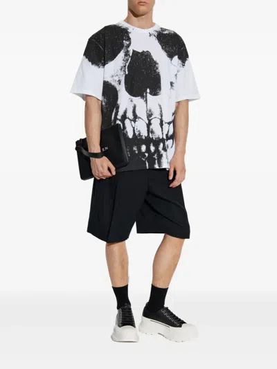 Alexander Mcqueen Skull Crew Neck T-shirt In Black