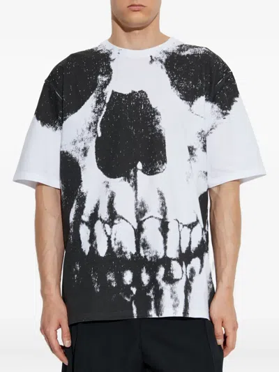 Alexander Mcqueen Skull Crew Neck T-shirt In Black