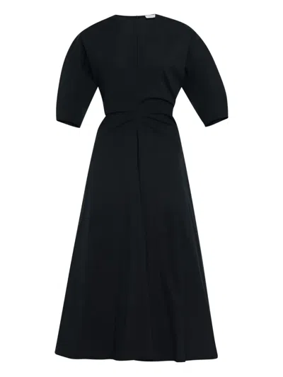 Rosetta Getty Stretch-cotton Poplin Dress In Blue