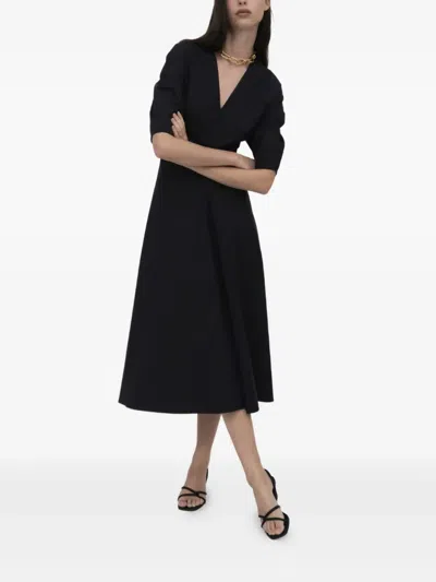 Rosetta Getty Stretch-cotton Poplin Dress In Blue