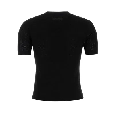 Tory Burch Lacehole Logo T-shirt In Black