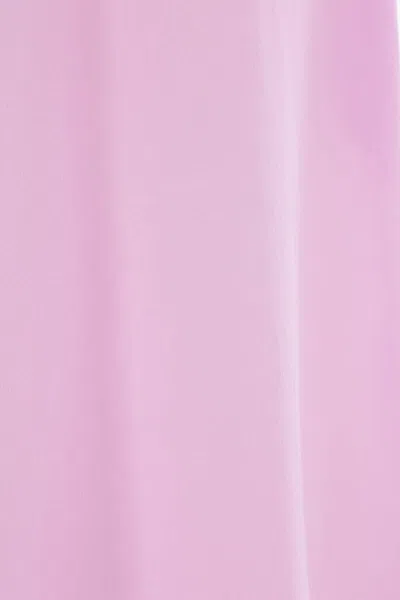 Chloé Lace-trimmed Silk Crepe De Chine Midi Dress In Pink