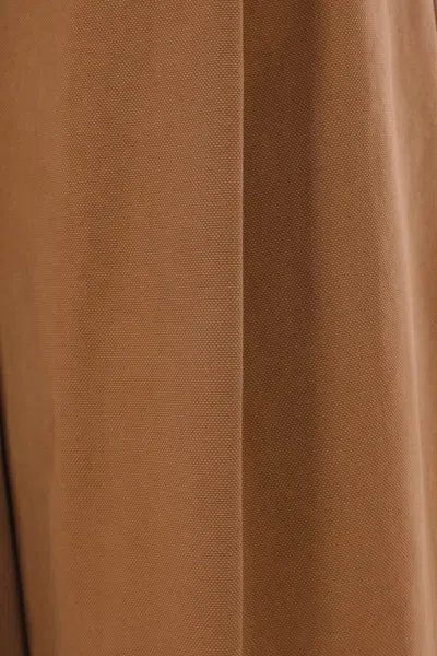 Chloé Garment Dye Organic Cotton Canvas Wide Leg Pants In Brown