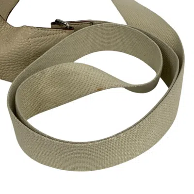 Pre-owned Hermes Beige Parchemin Taurillon Clemence Leather Shoulder Bag ()