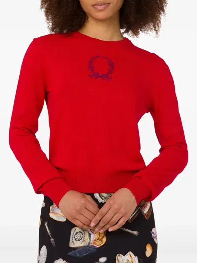 Moschino Wool Blend Pullover Laurel Crown