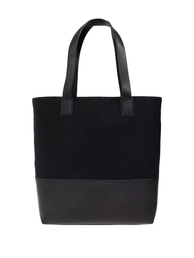 Alexander Mcqueen Mcqueen T-bar Canvas Shopper In Black