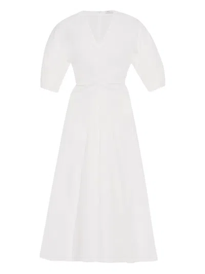 Rosetta Getty Stretch-cotton Poplin Dress In White