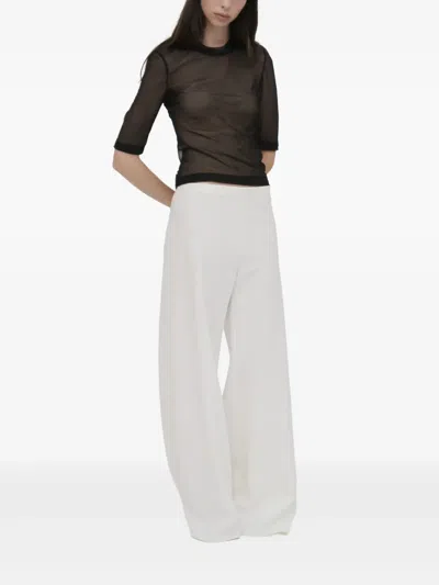 Rosetta Getty Sheer Mesh Top In Black