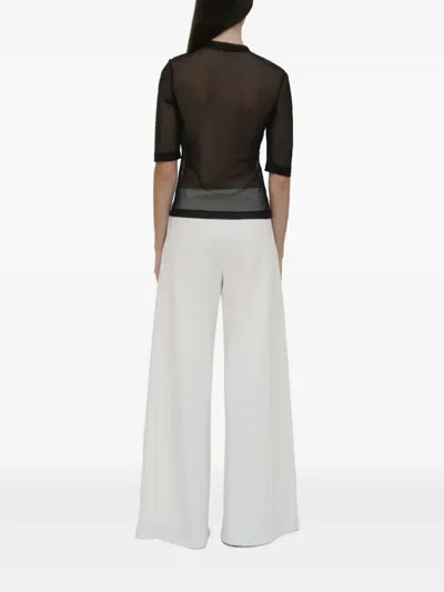 Rosetta Getty Sheer Mesh Top In Black