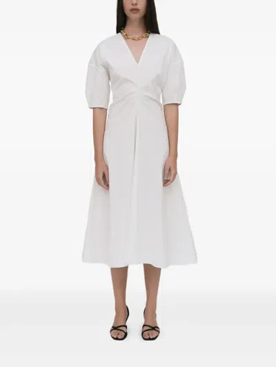 Rosetta Getty Stretch-cotton Poplin Dress In White