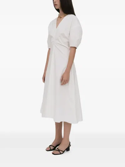Rosetta Getty Stretch-cotton Poplin Dress In White