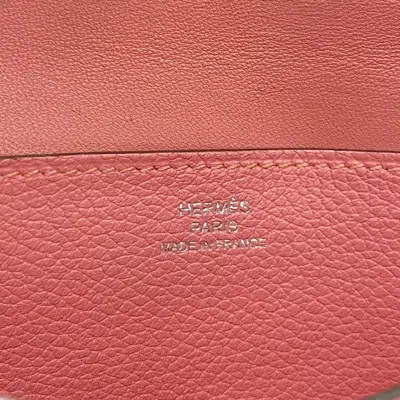 Pre-owned Hermes Rose Azalee Long Wallet (bi-fold) ()