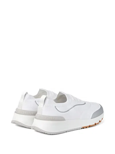 Brunello Cucinelli Stylish Sneakers With Contrast Panel And Pull Tab In Animal Print