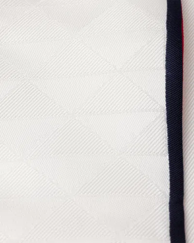 Prada Womens Neutral Printed Jacquard Skinny Silk Twill Scarf