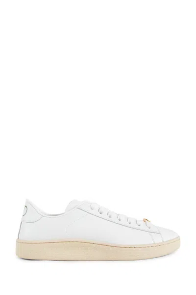 Valentino Royco Leather Sneakers In White