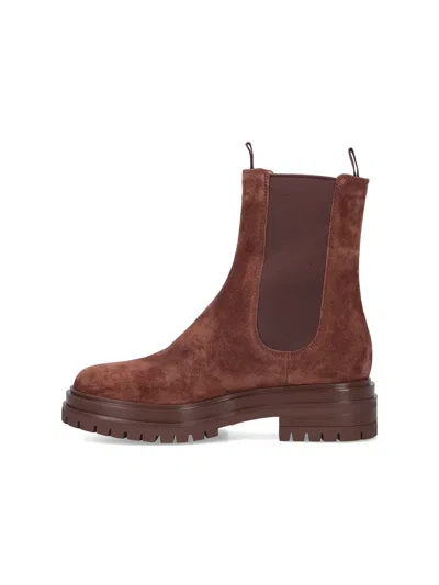 Gianvito Rossi Chester Chelsea Boots In Brown