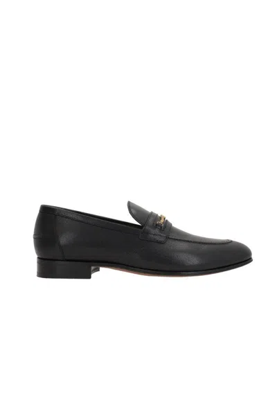Valentino Garavani Men Vlogo Signautre Leather Loafers In Black