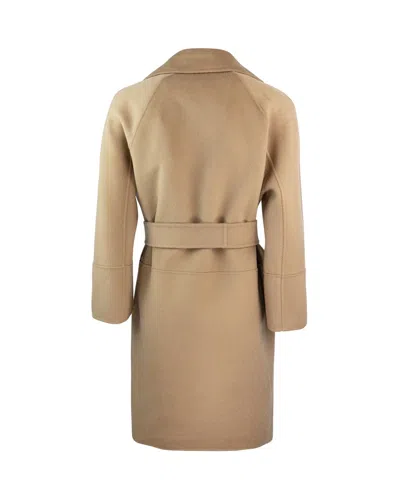 S Max Mara Esturia Midi Coat In Camel Wool In Brown