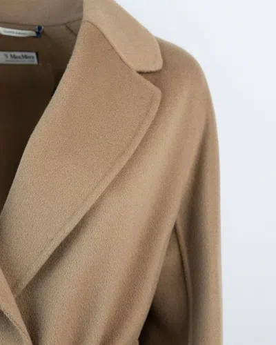 S Max Mara Esturia Midi Coat In Camel Wool In Brown