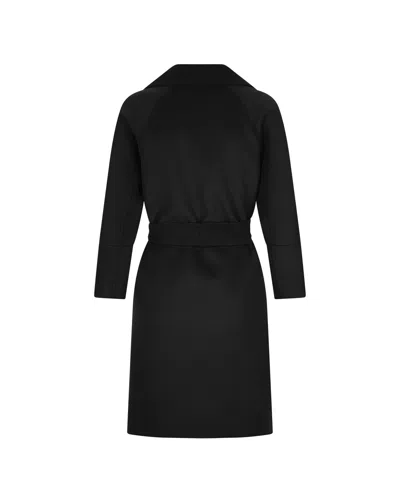 S Max Mara Arona Black Coat In Black