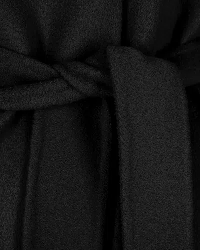 S Max Mara Arona Black Coat In Black