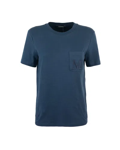 S Max Mara Madeira Blue T-shirt In Blue
