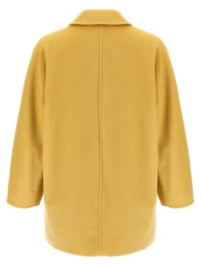 Max Mara 101801 Icon Coat Coats And Trench Coats Yellow In Yellow