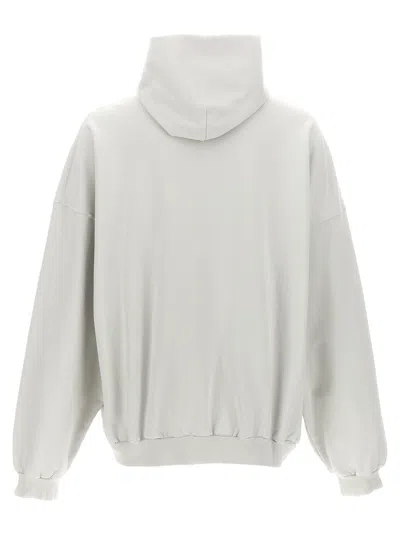 Balenciaga 3b Liquefied Sweatshirt White In White