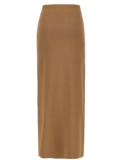Max Mara High Waist Skirts Seam Detailing In Brown