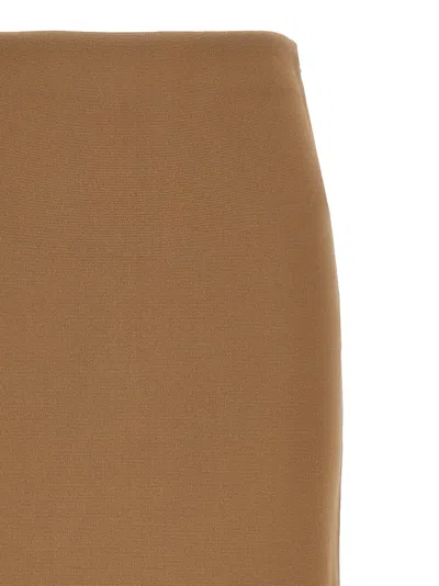 Max Mara High Waist Skirts Seam Detailing In Brown