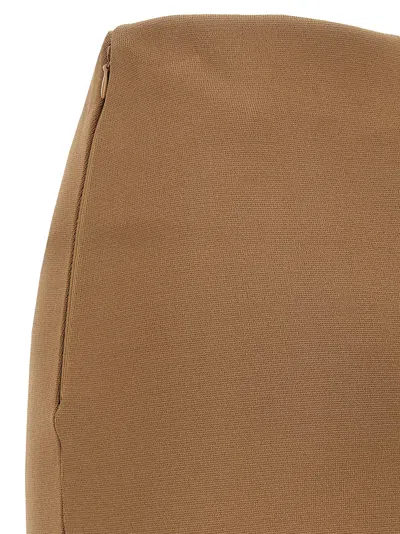 Max Mara High Waist Skirts Seam Detailing In Brown