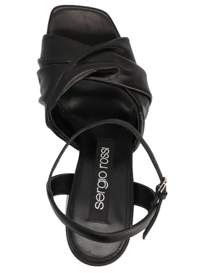 Sergio Rossi Black Platform Sandal In Black