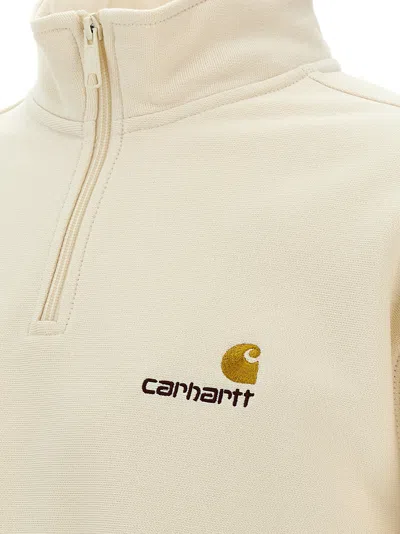 Carhartt Off-white Half Zip American Script Sweatshirt