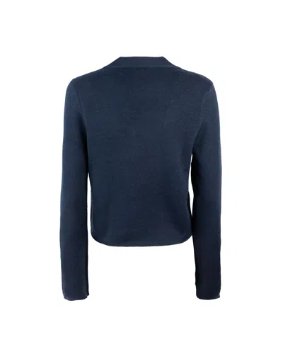 Apc Anna Dark Navy Cardigan In Blue