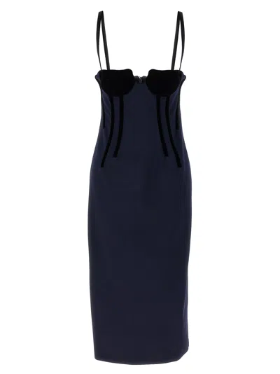 Sportmax Velvet-cup Corset Dress