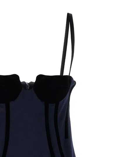 Sportmax Velvet-cup Corset Dress