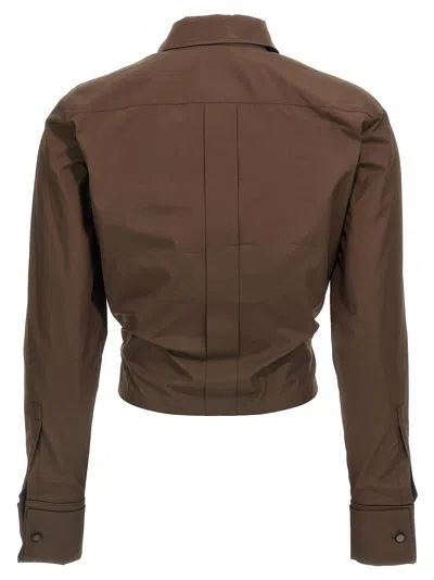 Max Mara Cropped Collared Shirt Elasticated Hem