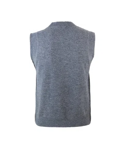Apc A.p.c. Gilet Pia Heathered Anthracite In Multi