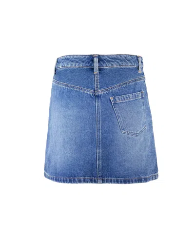 Apc A.p.c. Gonna Jupe Moss Washed Indigo In Blue