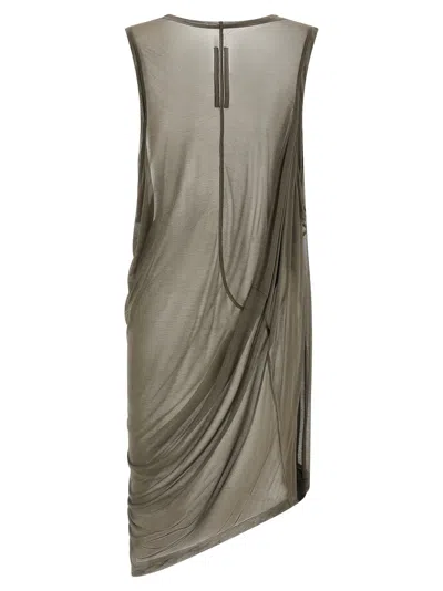 Rick Owens Anthem Tank Tops Gray In Brown