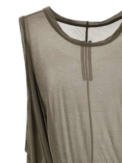 Rick Owens Anthem Tank Tops Gray In Brown