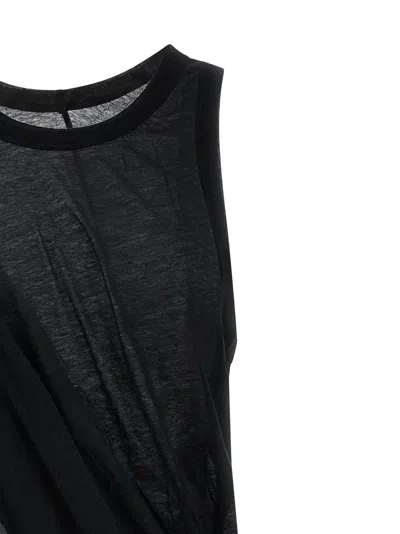 Rick Owens Round-neck Vest In Black