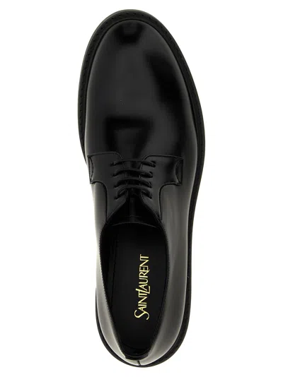 Saint Laurent Derby Antoine In Pelle Liscia In Black