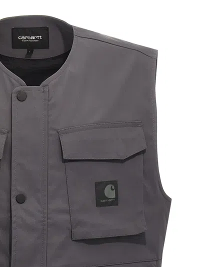 Carhartt Work In Progress Balto Water Repellent Cargo Vest In Gray