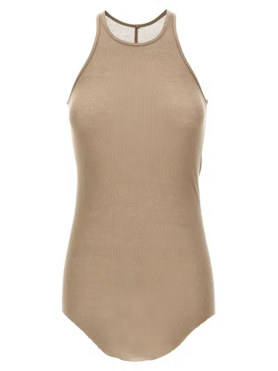 Rick Owens Grey Basic Rib Tank Top
