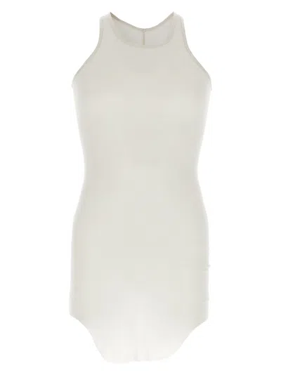 Rick Owens Basic Rib Tank Tops Green In White