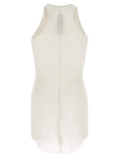 Rick Owens Basic Rib Tank Tops Green In White