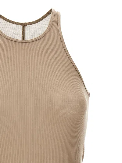 Rick Owens Grey Basic Rib Tank Top