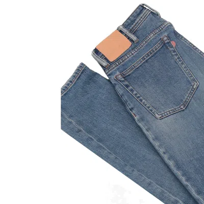 Acne Studios Blå Konst Climb Mid Blue Cotton Denim Jeans In Blue